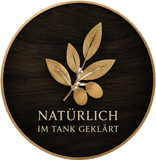 Natürlich im Tank geklärt